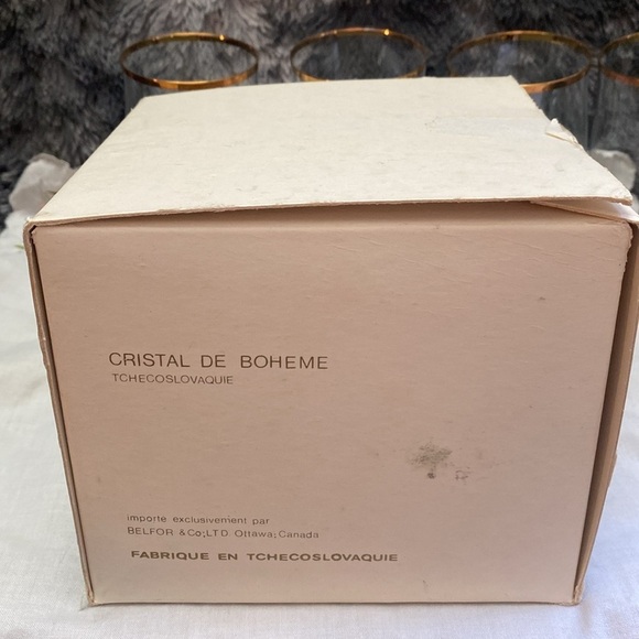 1980 Bohemian Crysalex Geneva old Fashion Gold Rim Whiskey High Ball Glasses. - Picture 11 of 16